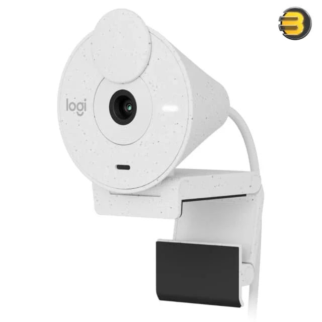Logitech Brio 300 1080p USB-C Webcam with Privacy Shutter - Off White - Tashqila Logitech Brio 300 1080p USB-C Webcam with Privacy Shutter - Off White - Tashqila